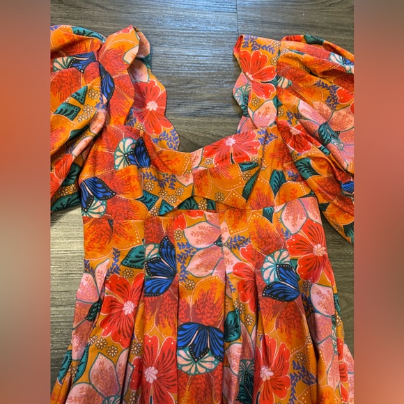 FARM Rio Colorful Floral Midi Dress - Picture 6 of 9